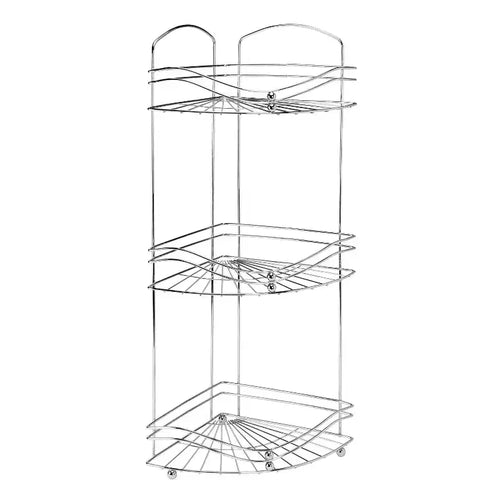 Scaffale angolare a 3 ripiani Ocean Chrome - Bath Bliss