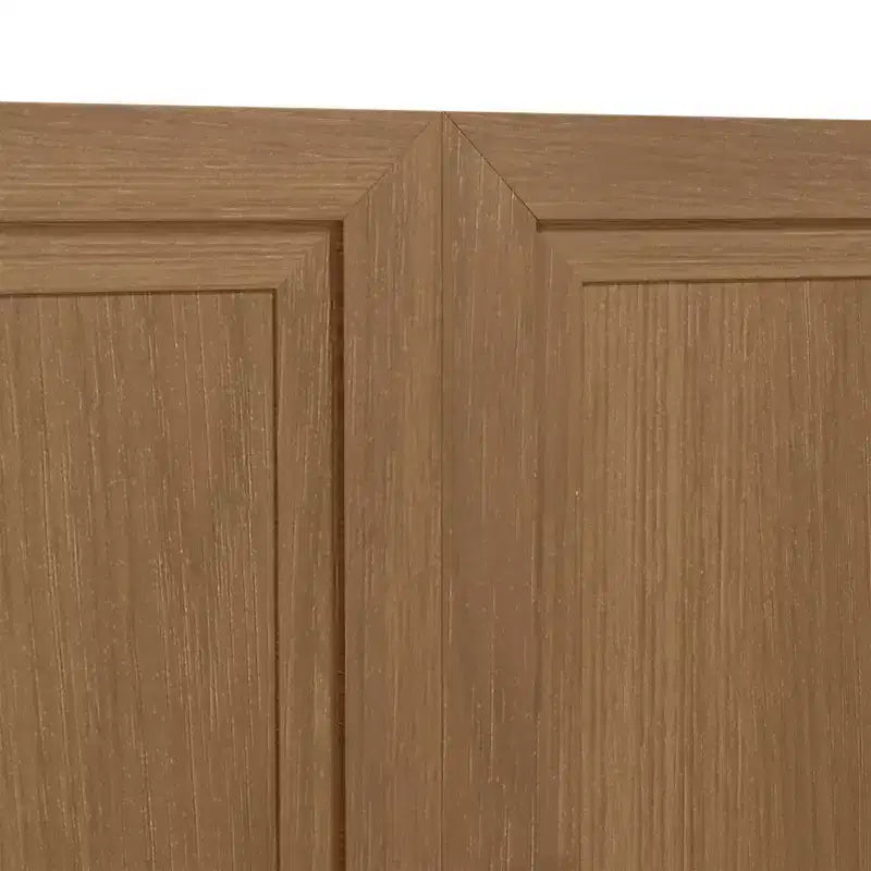 Mobiletto con ante in legno a venatura del legno alte 31 pollici in bianco, Organizer con 2 ante in legno massello per camera da letto, soggiorno/sala da pranzo