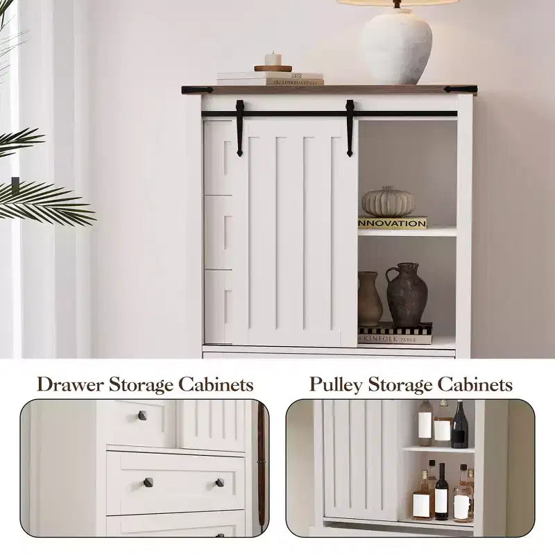 Cassettiera a 5 cassetti, Comò moderno in legno per camera da letto con cassetti contenitori, Mobile TV in stile rustico per soggiorno, camera da letto, corridoio