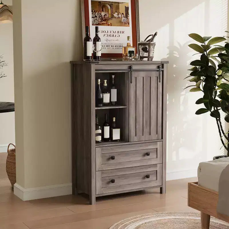 Cassettiera a 5 cassetti, Comò moderno in legno per camera da letto con cassetti contenitori, Mobile TV in stile rustico per soggiorno, camera da letto, corridoio