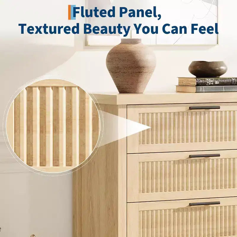 Cassettiera a 4 cassetti, comò moderno in legno per camera da letto con maniglie e cassetti portaoggetti, mobile TV in stile rustico per soggiorno, camera da letto, corridoio