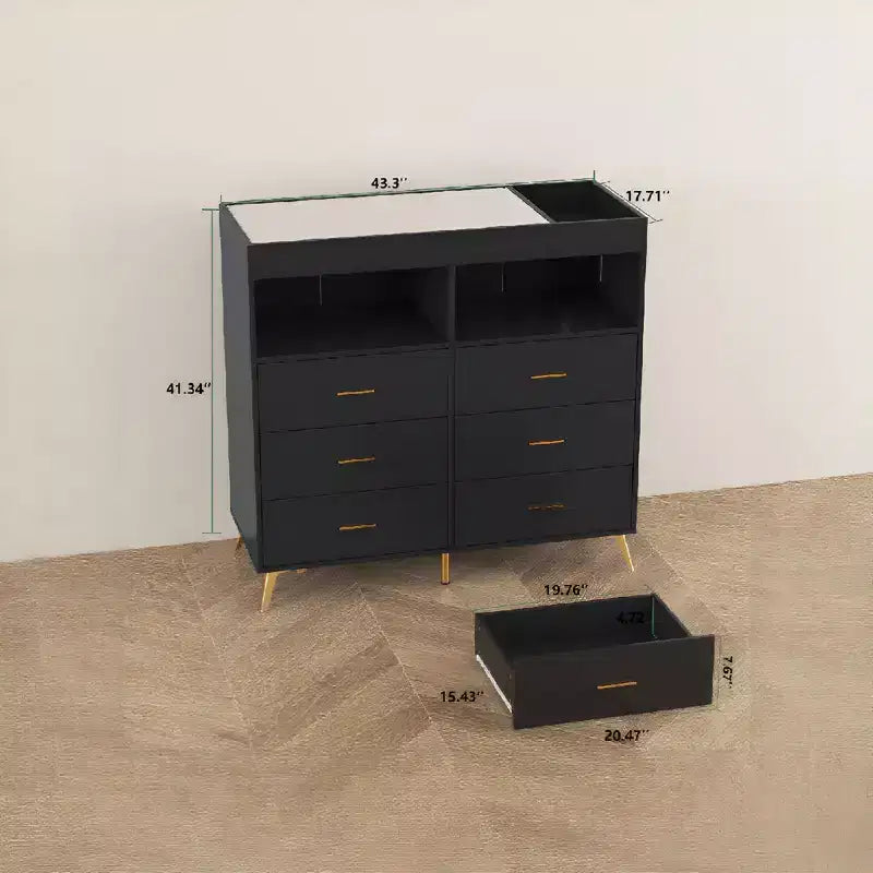 Mobile contenitore con cassetti, cassettiera fasciatoio, presa di corrente, con luce e gambe in metallo, adatto per soggiorno, camera da letto e cameretta per neonati