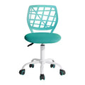 Desk Chair, Adjustable Computer Task Chair Office Chairs with Plastic Backrest and Padded Seat Cushion, Swivel Chair with Wheels, Green
