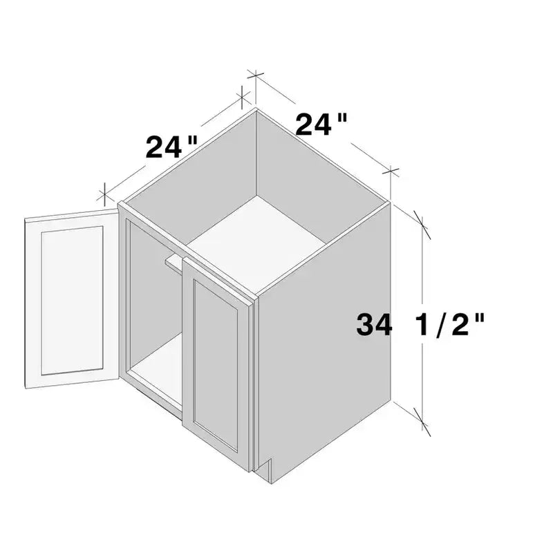 W24x P24x H34.5 Base Cucina con 2 Ante