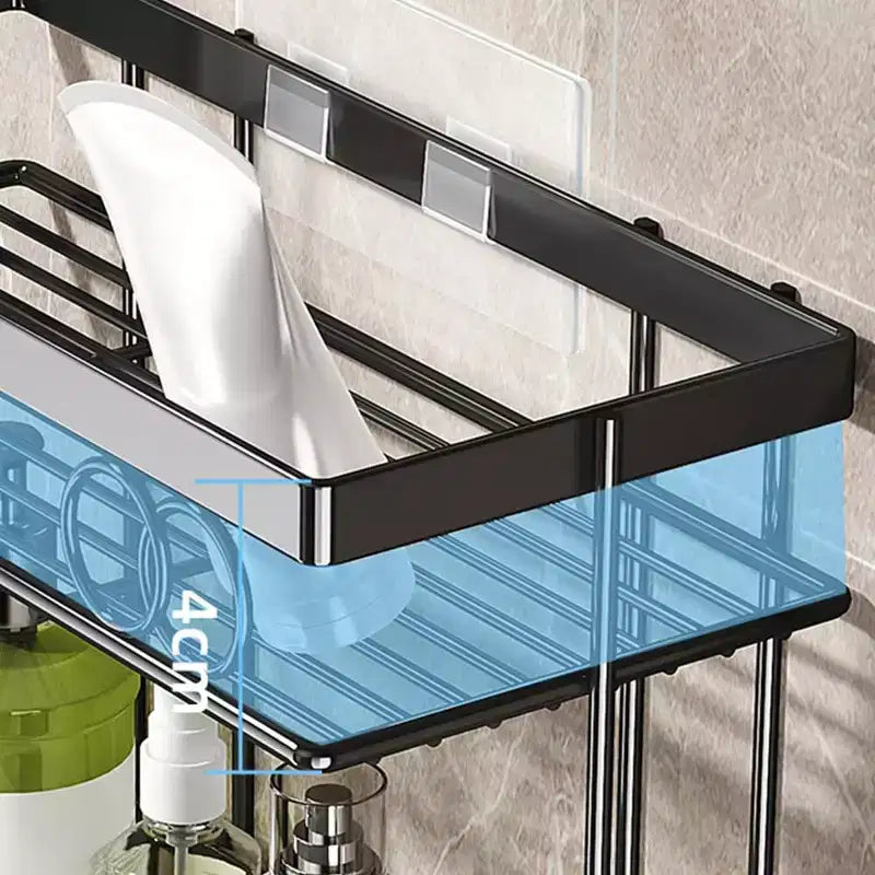 Organizzatore per bagno sopra il WC, Mensola portaoggetti sopra il WC, Scaffale e supporto WC senza foratura, Salvaspazio per piccoli ambienti, Scaffale organizzatore per la casa