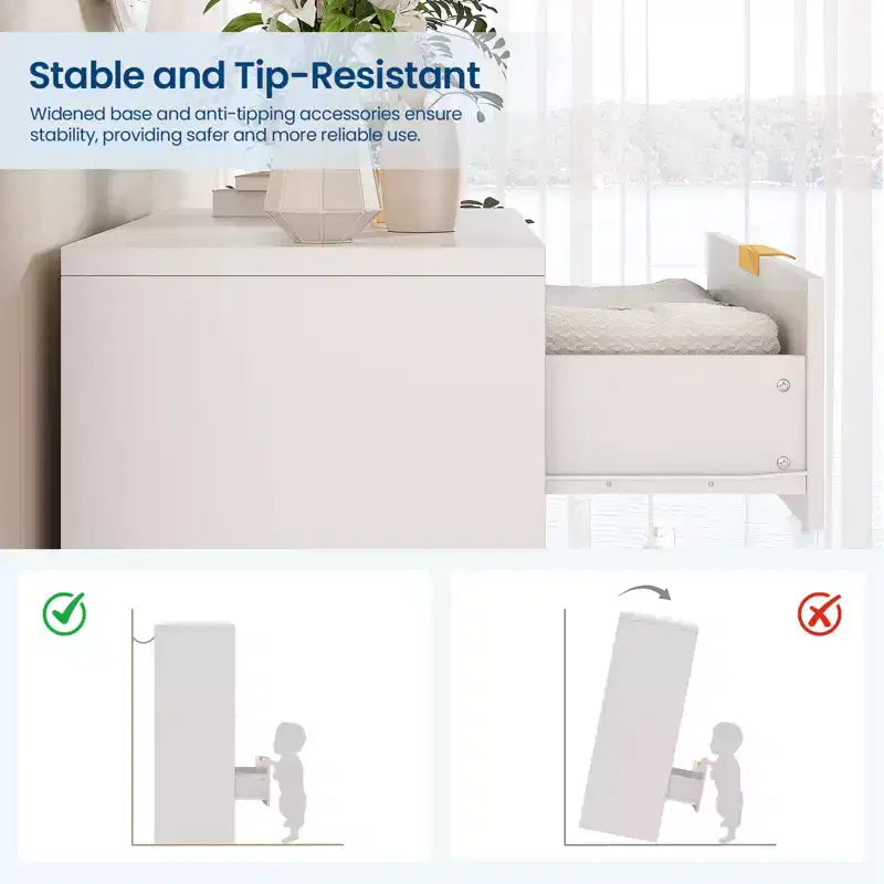 Comò scanalato per camera da letto con 4 cassetti, cassettiera moderna alta 98 cm con maniglie in metallo dorato, comò ampio per corridoio, armadio