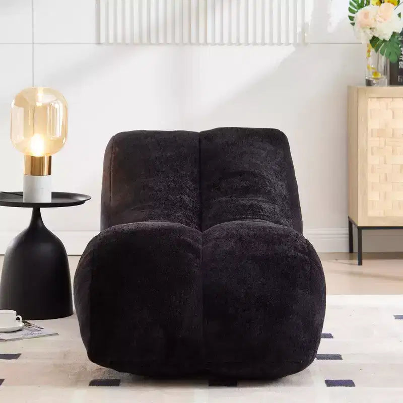 Chaise longue per yoga, poltrona sacco a S, comoda chaise longue imbottita con spugna morbida, divano da lettura senza struttura per soggiorno e camera da letto