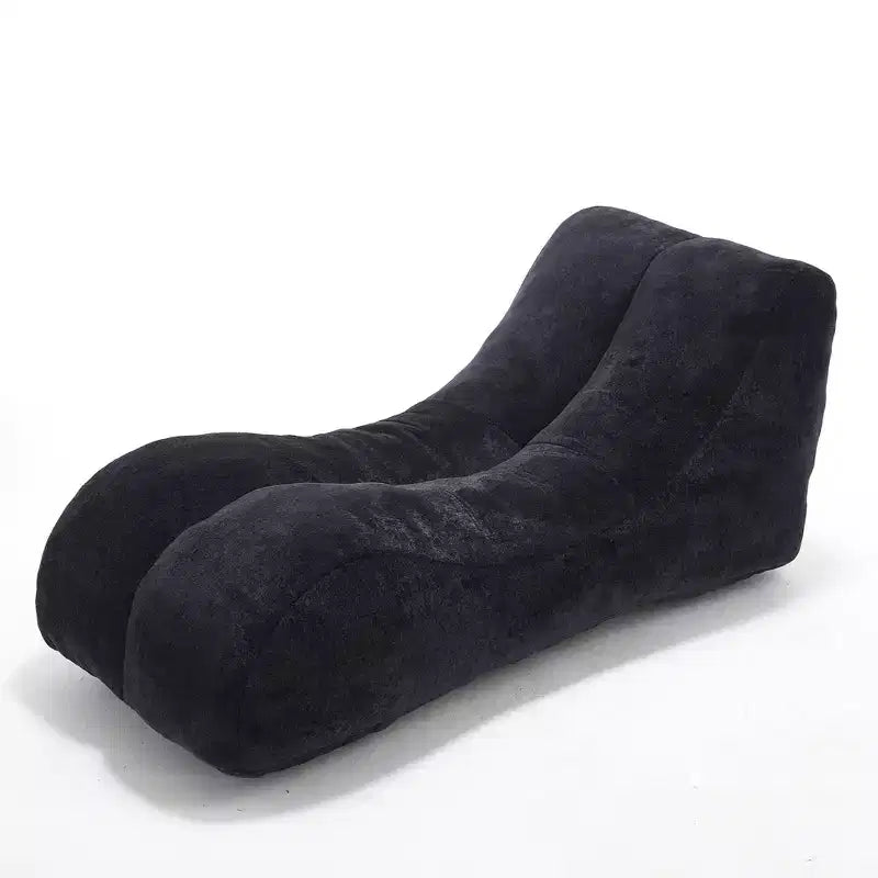 Chaise longue per yoga, poltrona sacco a S, comoda chaise longue imbottita con spugna morbida, divano da lettura senza struttura per soggiorno e camera da letto