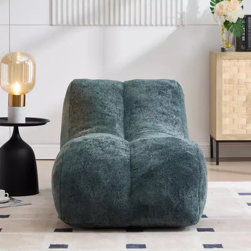 Chaise longue per yoga, poltrona sacco a S, comoda chaise longue imbottita con spugna morbida, divano da lettura senza struttura per soggiorno e camera da letto