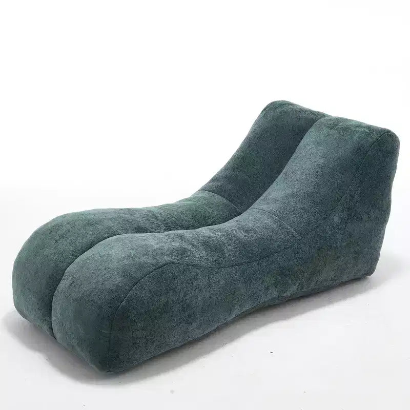 Chaise longue per yoga, poltrona sacco a S, comoda chaise longue imbottita con spugna morbida, divano da lettura senza struttura per soggiorno e camera da letto