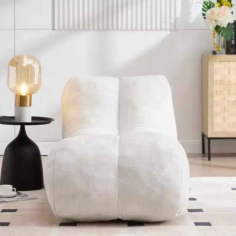 Chaise longue per yoga, poltrona sacco a S, comoda chaise longue imbottita con spugna morbida, divano da lettura senza struttura per soggiorno e camera da letto