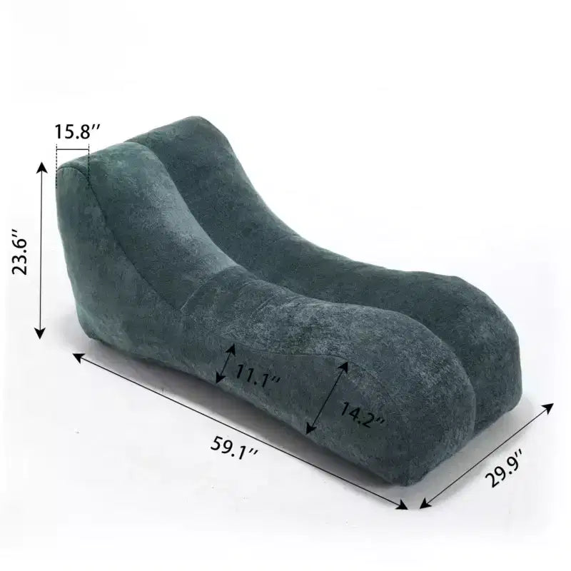 Chaise longue per yoga, poltrona sacco a S, comoda chaise longue imbottita con spugna morbida, divano da lettura senza struttura per soggiorno e camera da letto