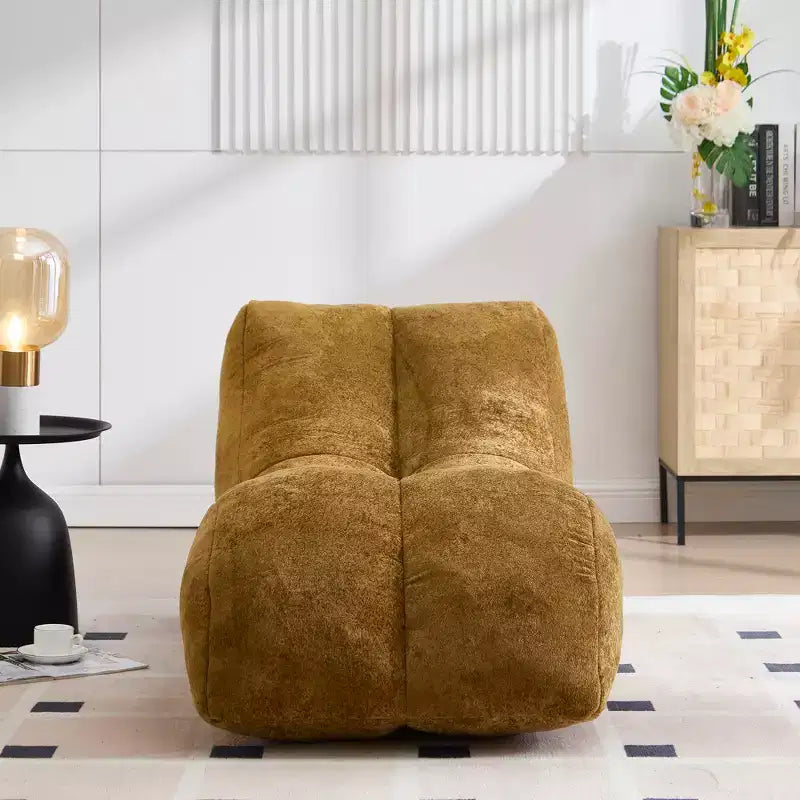 Chaise longue per yoga, poltrona sacco a S, comoda chaise longue imbottita con spugna morbida, divano da lettura senza struttura per soggiorno e camera da letto