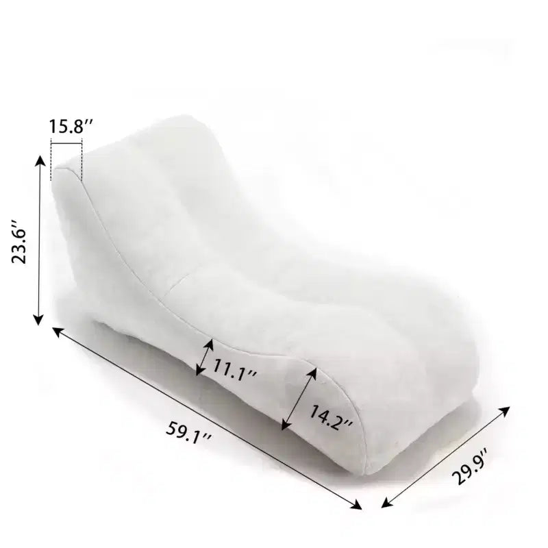Chaise longue per yoga, poltrona sacco a S, comoda chaise longue imbottita con spugna morbida, divano da lettura senza struttura per soggiorno e camera da letto
