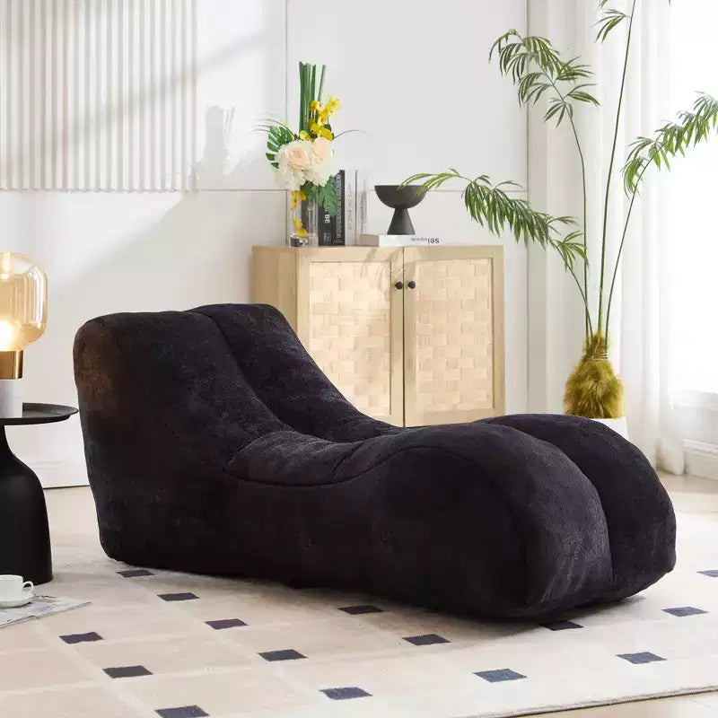 Chaise longue per yoga, poltrona sacco a S, comoda chaise longue imbottita con spugna morbida, divano da lettura senza struttura per soggiorno e camera da letto