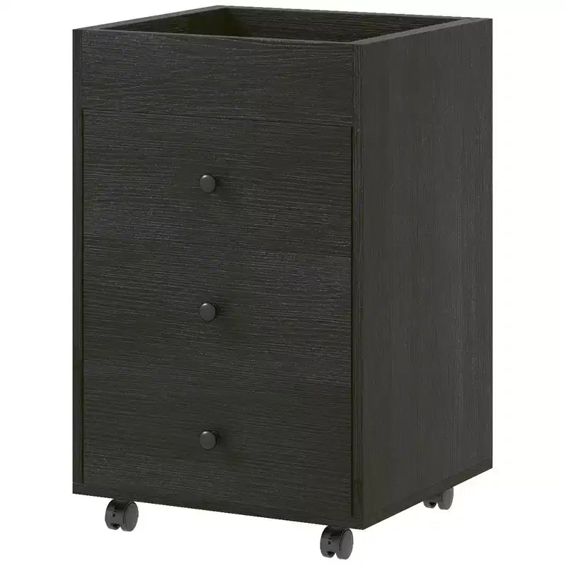 3 Drawer File Cabinet on Wheels Mobile Home Office Storage Cabinet with Top Tray Under Desk Printer Stand