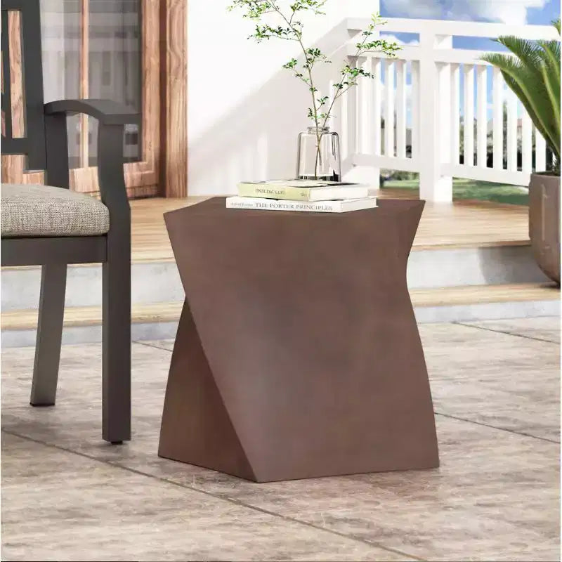 Tavolino da caffè in ossido di magnesio marrone