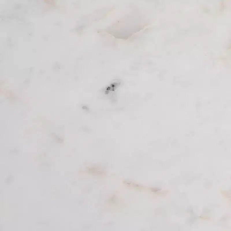 Tavolino, comodino o mobiletto elegante per l'arredamento della stanza - Piano in marmo con base a coste per l'arredamento della camera da letto o del soggiorno - 22 Bianco e Oro