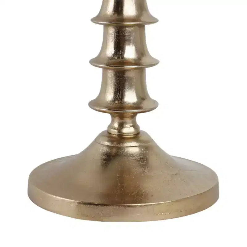 Tavolino, comodino o mobiletto elegante per l'arredamento della stanza - Piano in marmo con base a coste per l'arredamento della camera da letto o del soggiorno - 22 Bianco e Oro