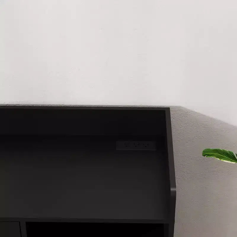 Mobile Contenitore con Ante in Vetro, Credenza Espositiva Indipendente con Cassetti per Soggiorno e Sala da Pranzo