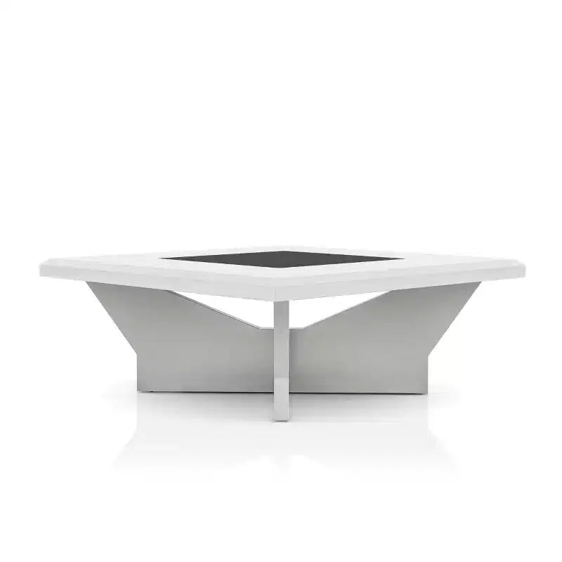 Manke Square Contemporary Modern Coffee Table White
