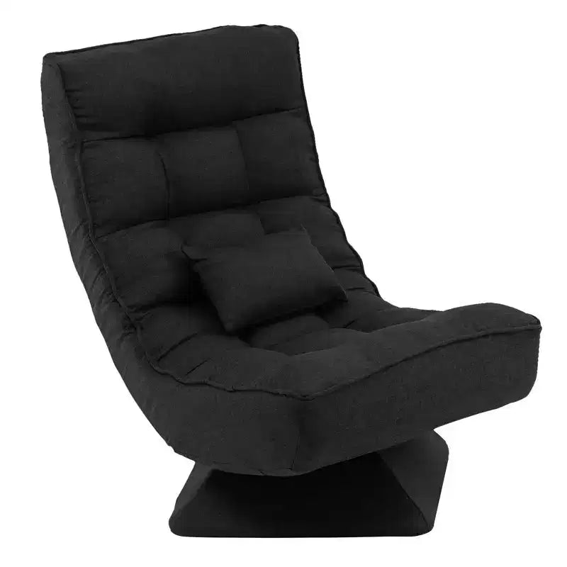 Sedia da Pavimento Girevole a 360° Reclinabile a 5 Livelli con Cuscino Massaggiante Grigio\Nero\Marrone