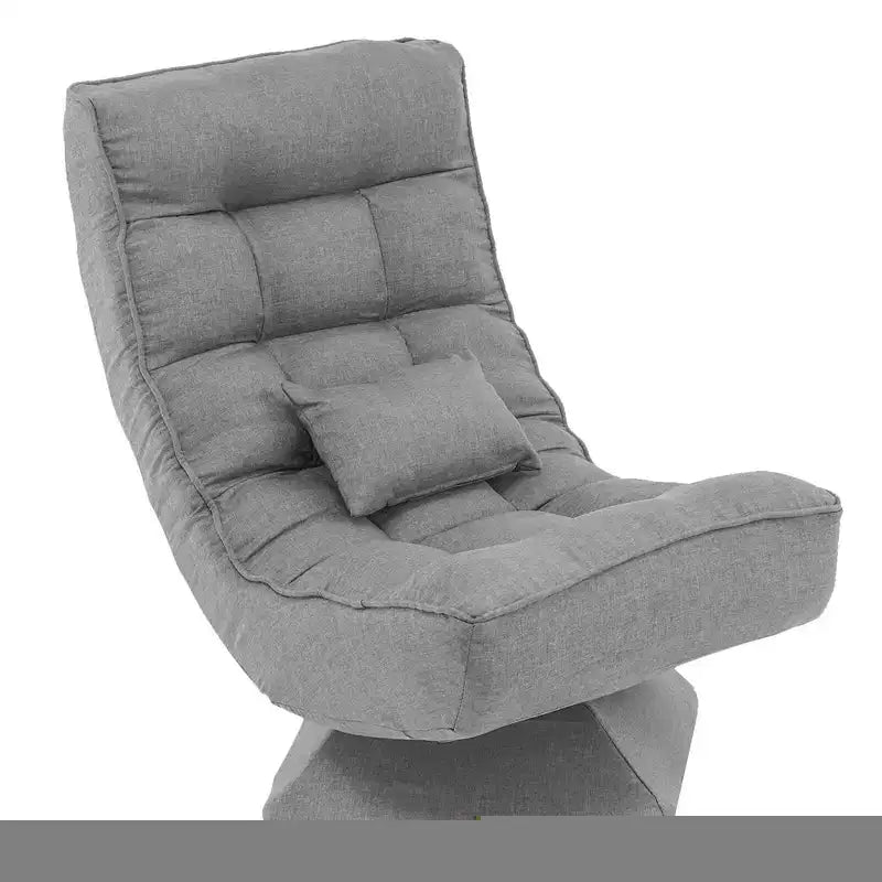 Sedia da Pavimento Girevole a 360° Reclinabile a 5 Livelli con Cuscino Massaggiante Grigio\Nero\Marrone