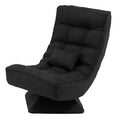 360 Swivel Floor Chair 5-Level Adjustable Lazy Chair w/ Massage Pillow Grey\Black\Brown